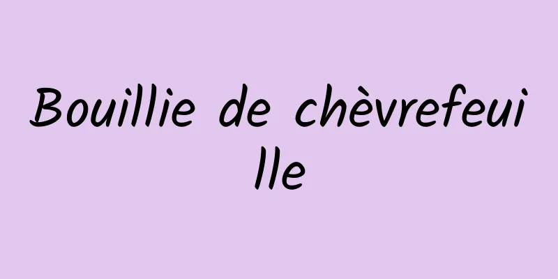 Bouillie de chèvrefeuille