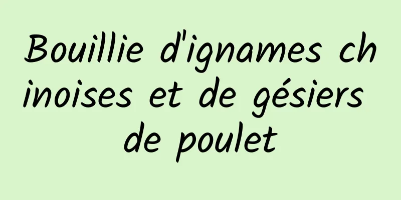 Bouillie d'ignames chinoises et de gésiers de poulet