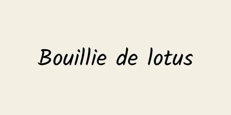 Bouillie de lotus