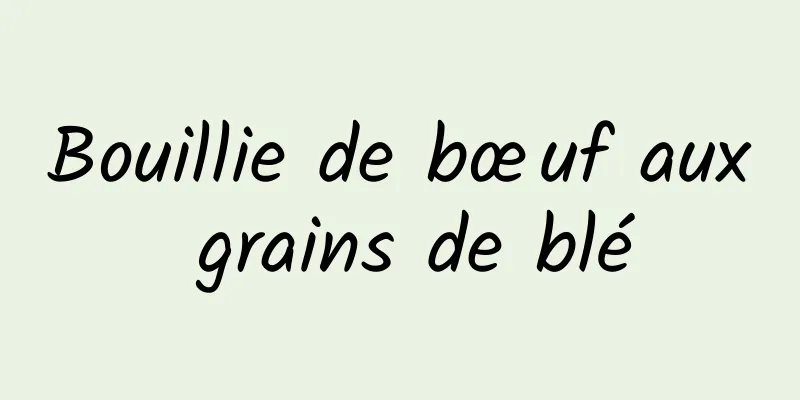 Bouillie de bœuf aux grains de blé