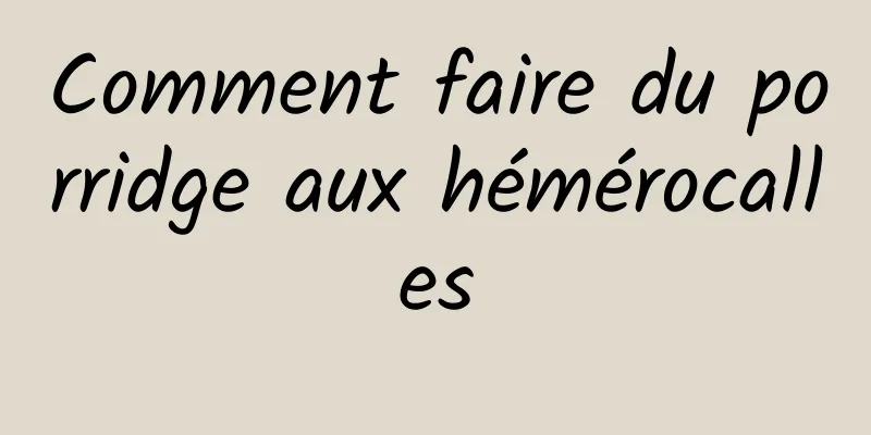Comment faire du porridge aux hémérocalles