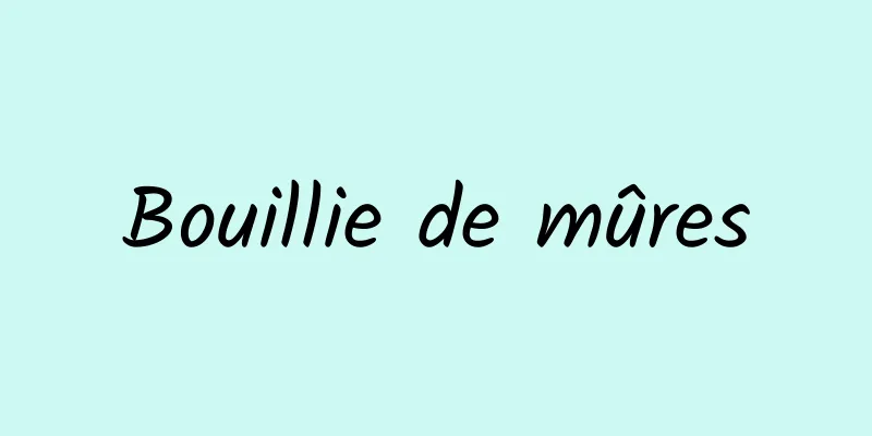 Bouillie de mûres