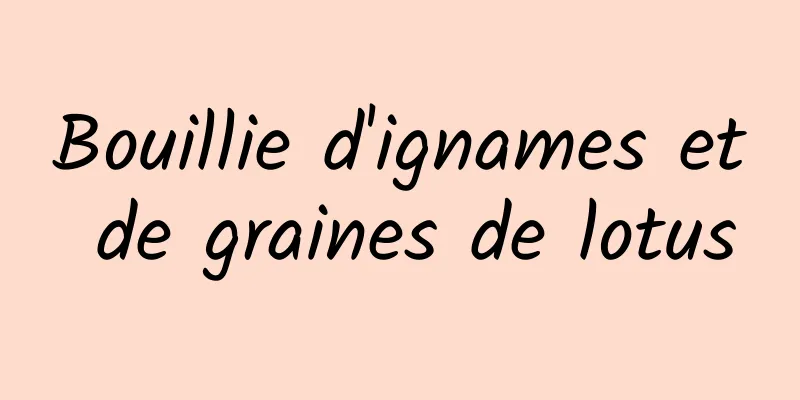 Bouillie d'ignames et de graines de lotus