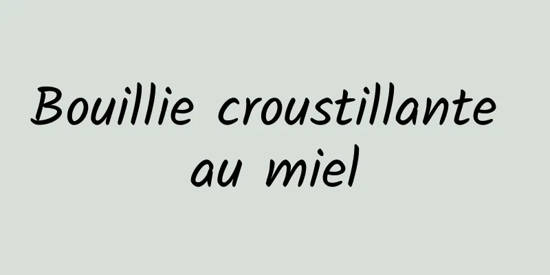 Bouillie croustillante au miel