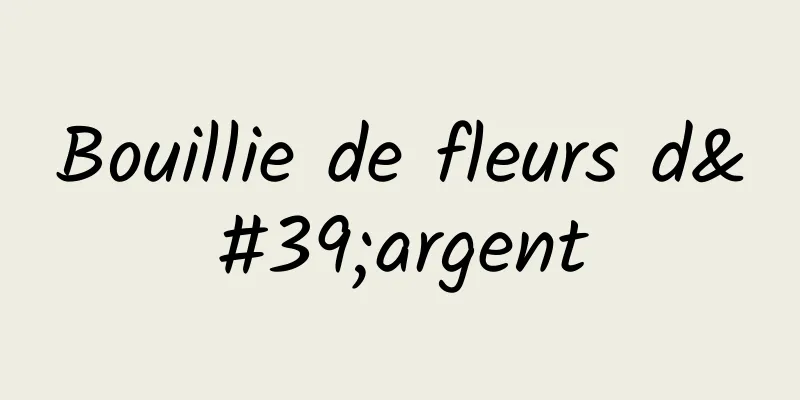 Bouillie de fleurs d'argent