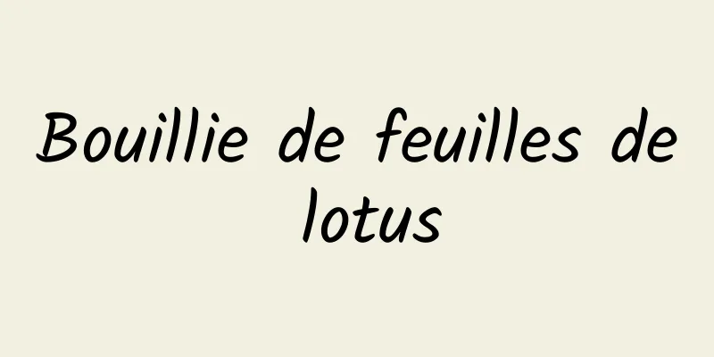 Bouillie de feuilles de lotus