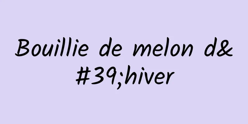 Bouillie de melon d'hiver