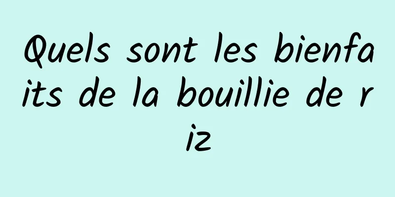 Quels sont les bienfaits de la bouillie de riz