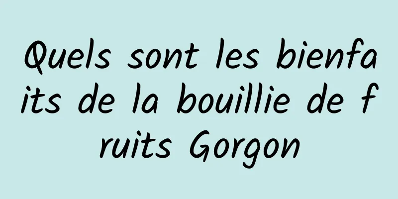 Quels sont les bienfaits de la bouillie de fruits Gorgon