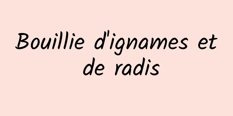 Bouillie d'ignames et de radis