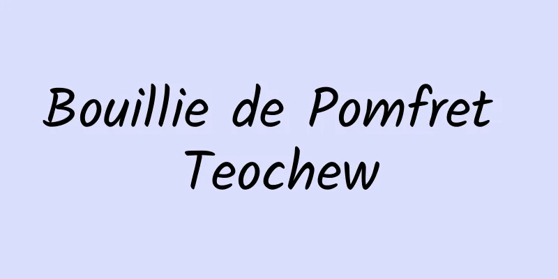 Bouillie de Pomfret Teochew