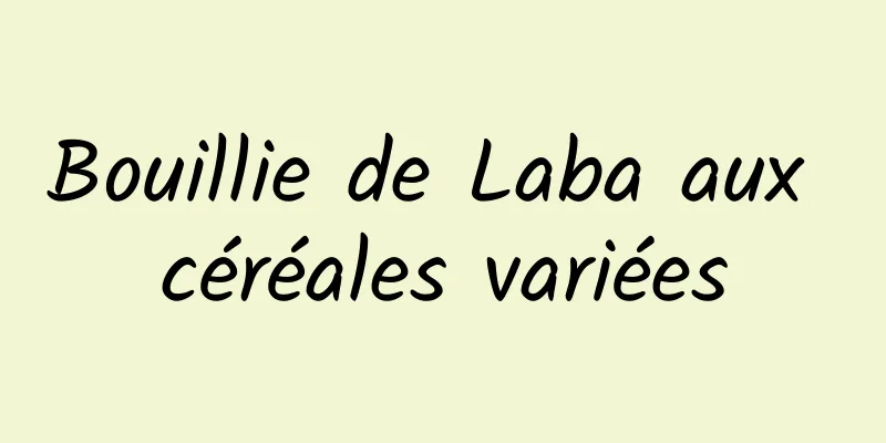 Bouillie de Laba aux céréales variées