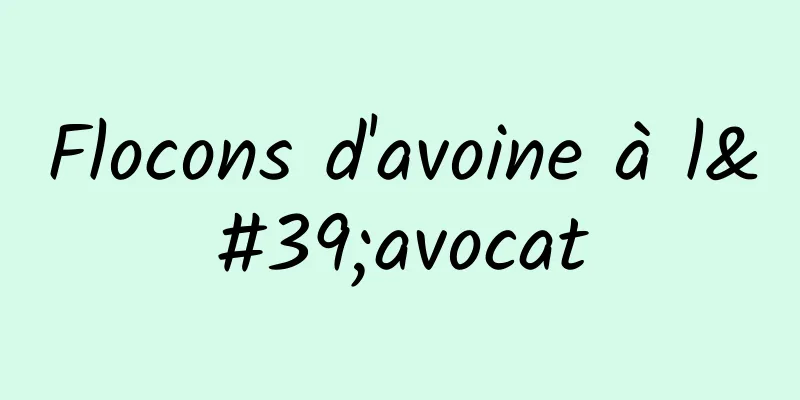 Flocons d'avoine à l'avocat