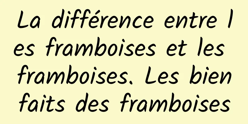 La différence entre les framboises et les framboises. Les bienfaits des framboises