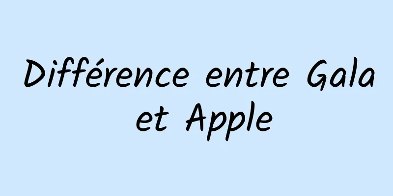 Différence entre Gala et Apple