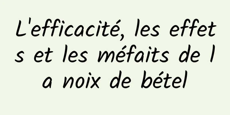 L'efficacité, les effets et les méfaits de la noix de bétel