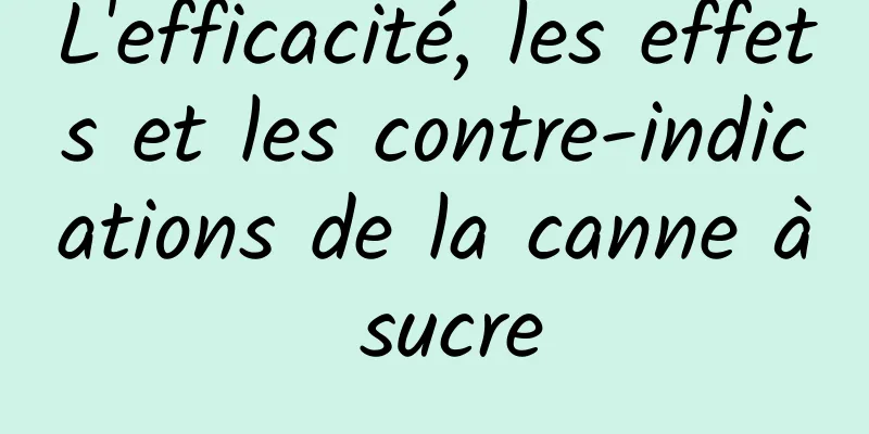 L'efficacité, les effets et les contre-indications de la canne à sucre