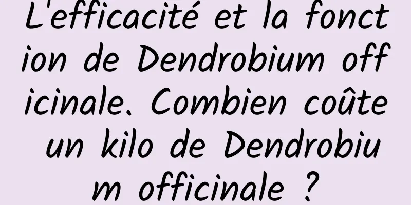 L'efficacité et la fonction de Dendrobium officinale. Combien coûte un kilo de Dendrobium officinale ?