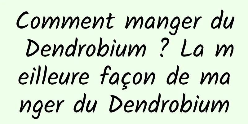 Comment manger du Dendrobium ? La meilleure façon de manger du Dendrobium