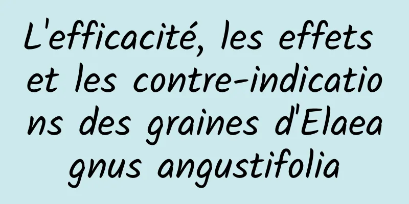 L'efficacité, les effets et les contre-indications des graines d'Elaeagnus angustifolia