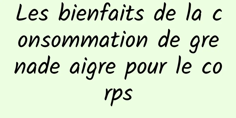 Les bienfaits de la consommation de grenade aigre pour le corps