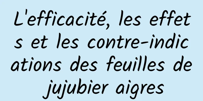 L'efficacité, les effets et les contre-indications des feuilles de jujubier aigres