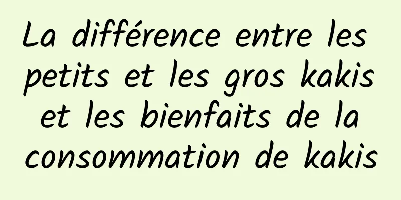 La différence entre les petits et les gros kakis et les bienfaits de la consommation de kakis