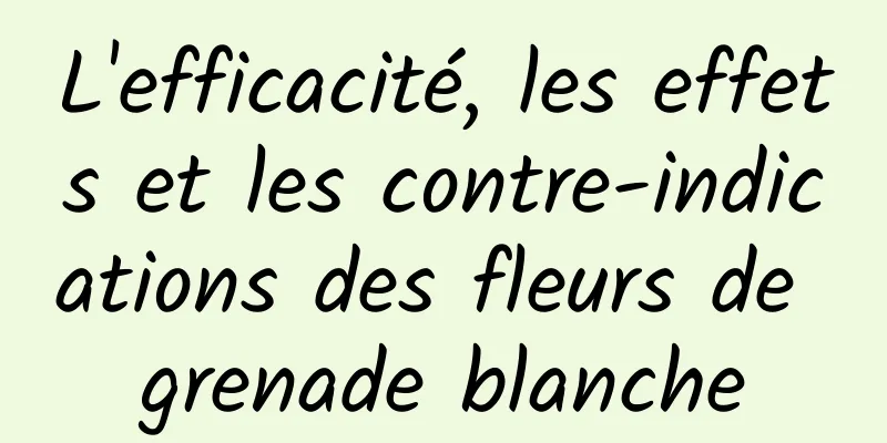 L'efficacité, les effets et les contre-indications des fleurs de grenade blanche