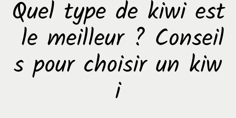 Quel type de kiwi est le meilleur ? Conseils pour choisir un kiwi