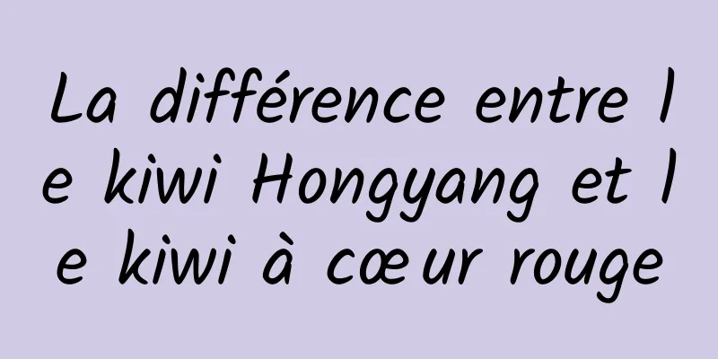 La différence entre le kiwi Hongyang et le kiwi à cœur rouge