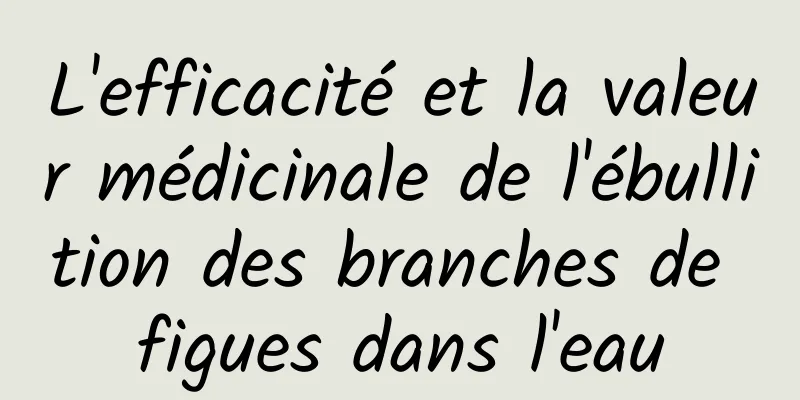 L'efficacité et la valeur médicinale de l'ébullition des branches de figues dans l'eau