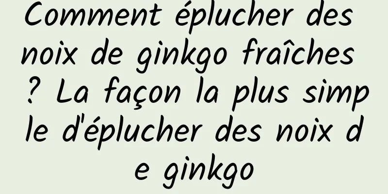 Comment éplucher des noix de ginkgo fraîches ? La façon la plus simple d'éplucher des noix de ginkgo