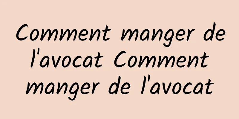 Comment manger de l'avocat Comment manger de l'avocat