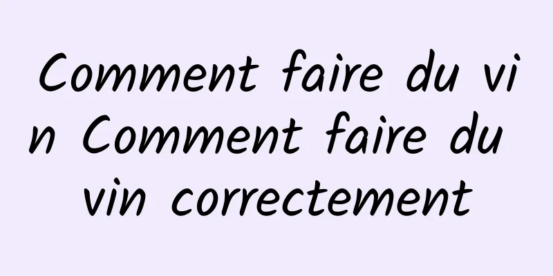 Comment faire du vin Comment faire du vin correctement