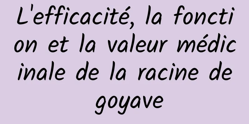 L'efficacité, la fonction et la valeur médicinale de la racine de goyave