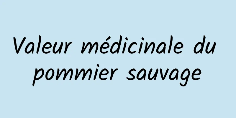 Valeur médicinale du pommier sauvage