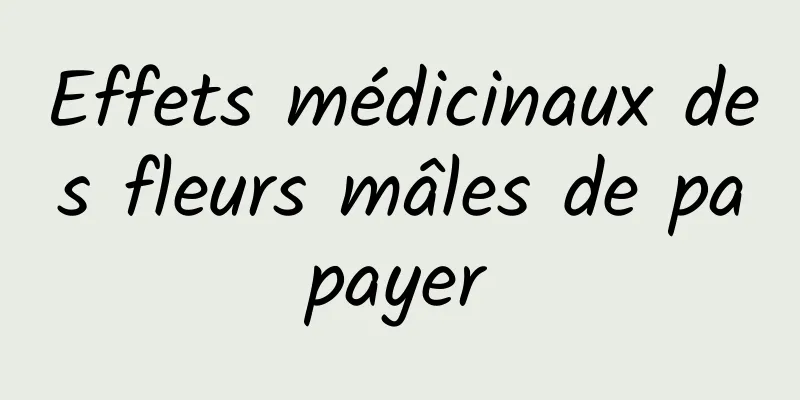 Effets médicinaux des fleurs mâles de papayer