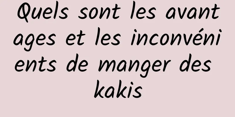 Quels sont les avantages et les inconvénients de manger des kakis