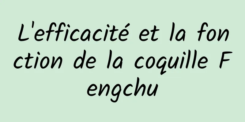 L'efficacité et la fonction de la coquille Fengchu