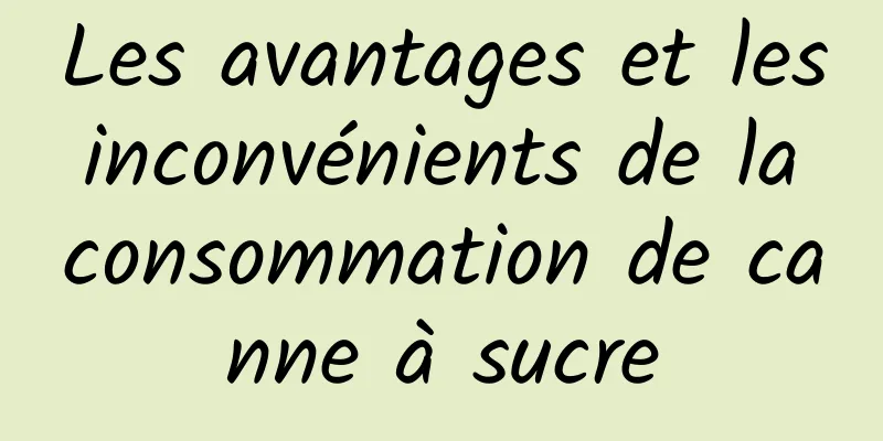 Les avantages et les inconvénients de la consommation de canne à sucre