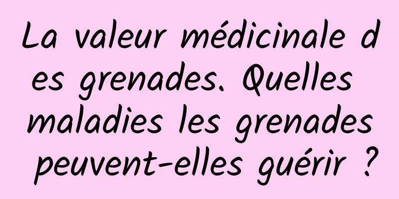 La valeur médicinale des grenades. Quelles maladies les grenades peuvent-elles guérir ?