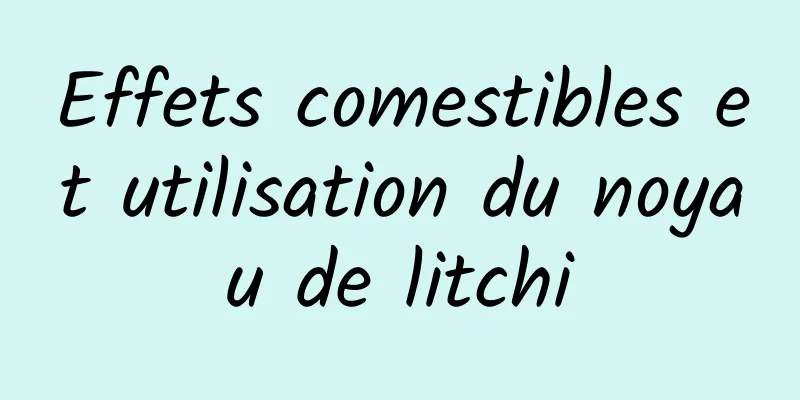 Effets comestibles et utilisation du noyau de litchi