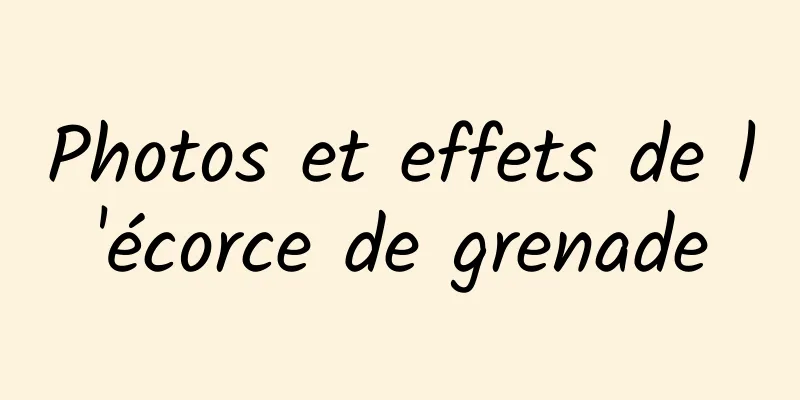 Photos et effets de l'écorce de grenade