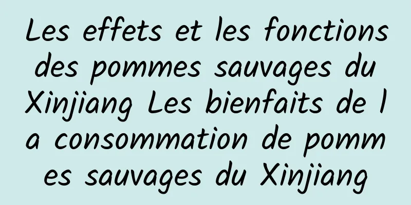 Les effets et les fonctions des pommes sauvages du Xinjiang Les bienfaits de la consommation de pommes sauvages du Xinjiang