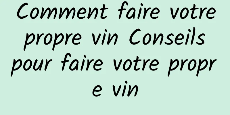 Comment faire votre propre vin Conseils pour faire votre propre vin