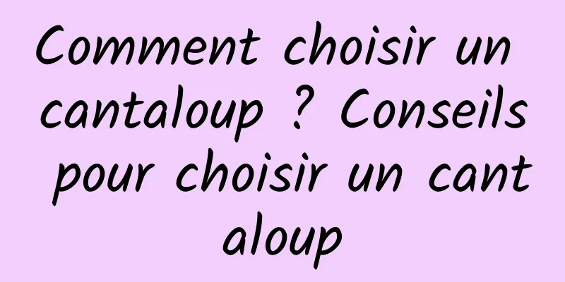 Comment choisir un cantaloup ? Conseils pour choisir un cantaloup