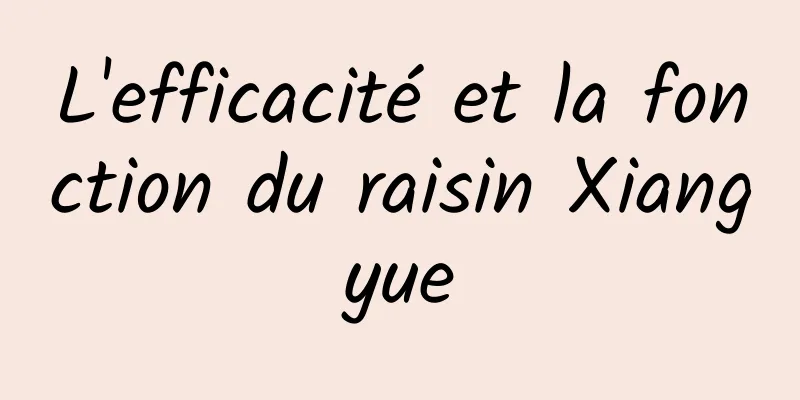 L'efficacité et la fonction du raisin Xiangyue