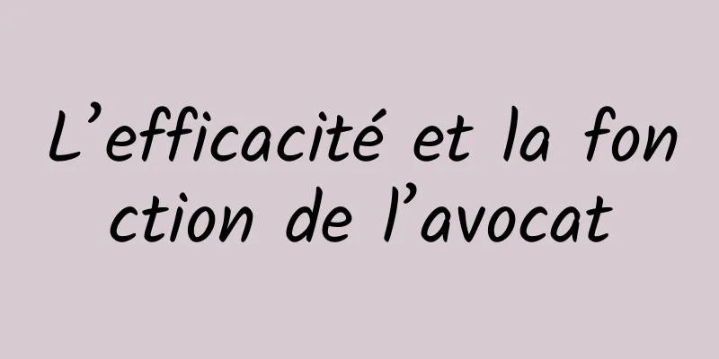 L’efficacité et la fonction de l’avocat