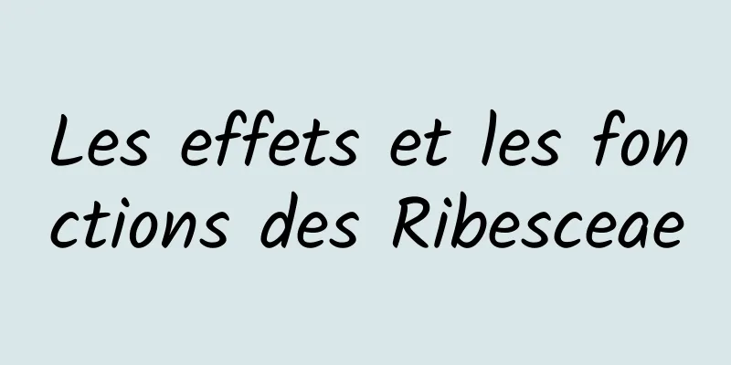 Les effets et les fonctions des Ribesceae