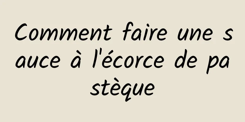 Comment faire une sauce à l'écorce de pastèque